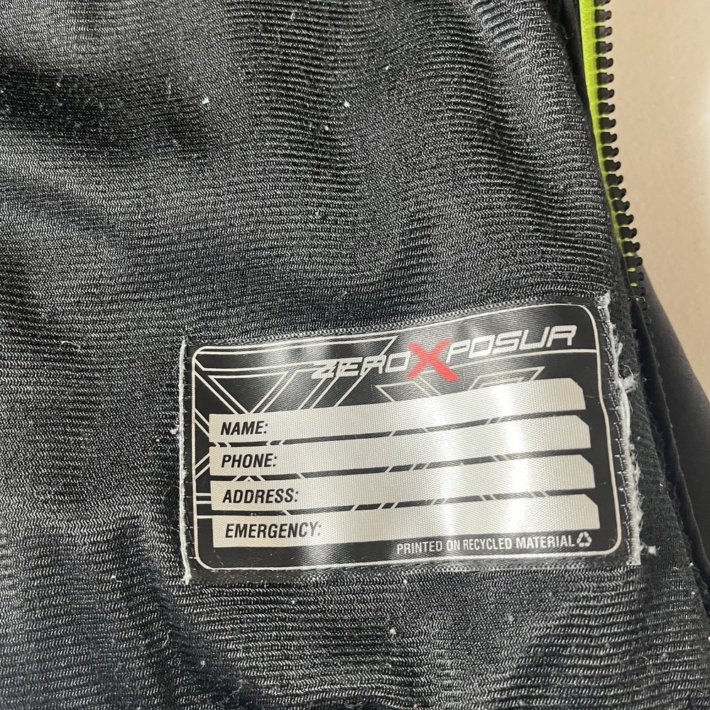 ZeroXposure Boys Coat Jacket Size XXL 18-20 Black Hooded Neon Trim - Picture 8 of 10